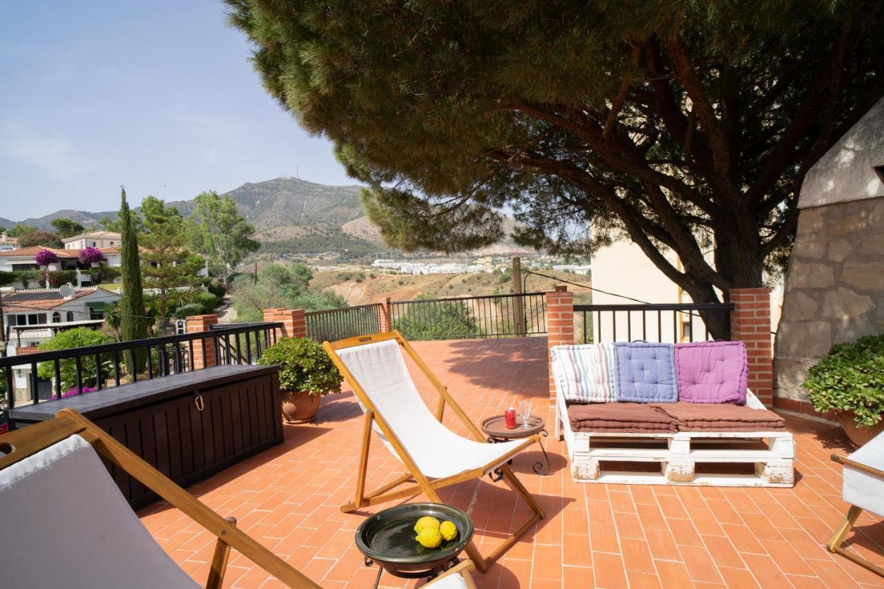 Casa Ancladero Big Rooftop Terrace, 2 Bedroom Guesthouse W Garden And View Fuengirola Exterior photo